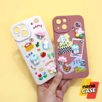 เคส Samsung // Vivo //Realme เคสมือถือนิ่ม TPU กันเลนส์กล้องนูนลายการ์ตูนติดอะไหล่นูน ไข่ดาว สายรุ้ง