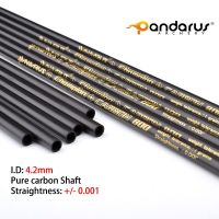 12ชิ้นลูกศรเพลา ID 4.2มิลลิเมตร30นิ้ว Spine400-1000ตรง-/+ 0.001ลูกศรคาร์บอนเพลา PANDRUS