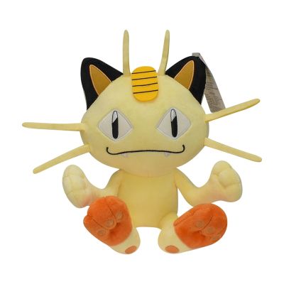 Meowth ตุ๊กตาผ้ากำมะหยี่ตุ๊กตาโปเกมอนสัตว์นุ่มนิ่มของเล่นสุดฮอตดีของขวัญวันฮาโลวีนสำหรับเด็ก Gratis Ongkir