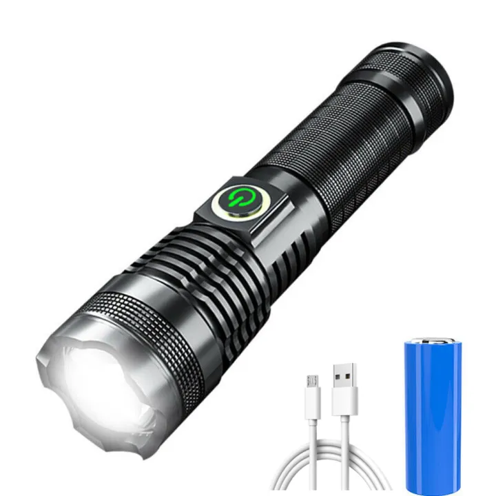 3Tech mall 1000000LM XHP70 The Most Powerful LED Flashlight USB Zoom ...