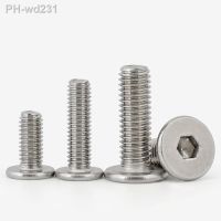 5/ 10/ 20/ 50pcs CM M1.6 M2 M2.5 M3 M4 M5 M6 M8 304 Stainless Steel Hex Socket Ultra Thin Super Low Flat Wafer Head Screw Bolt