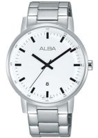 นาฬิกาข้อมือผู้ชาย ALBA Quartz รุ่น AG8H25X หน้าปัดสีขาว ขนาดตัวเรือน 40 มม.ตัวเรือน สาย Stainless steel สีเงิน