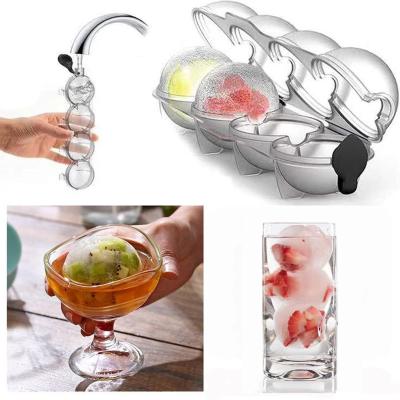 4 Cavity Ice Ball Mould Ice Cube Making Round Whiskey Mould Bar Cocktail Tool Kitchen K1Z3