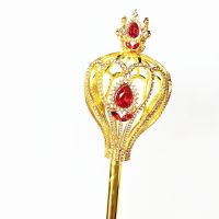 【Lao Zhang Fashion Cosplay】 Cetro คอสเพลย์โลหะผสม Rhinestone ประกวดความงาม Scepter King Queen Party Props Wand