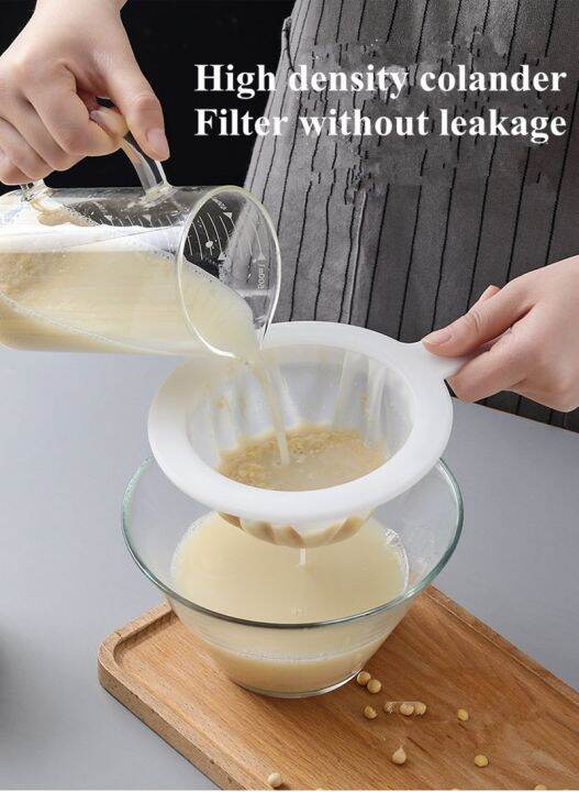 Reusable Nylon Ultra Fine Filter Mesh Strainer Spoon Sieve Soy Milk
