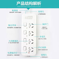 Xiyouju Socket Power Strip usb Porous Functional Strips Extension Wire Power Strip Lightning Protection Power Adapter Power Strip