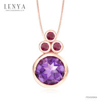 Lenya Jewelry จี้ตัวเรือนเงินแท้ 925 ประดับอัญมณีแท้