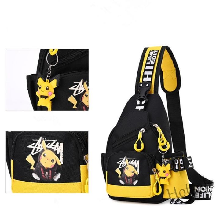 hot-sale-c16-ready-stock-beg-dada-kanak-kanak-lelaki-beg-korea-gaya-bergaya-budak-lelaki-beg-kecil-pikachu-yang-comel-korean-style-lovely-childrens-pikachu-nylon-backpack-messenger-bag