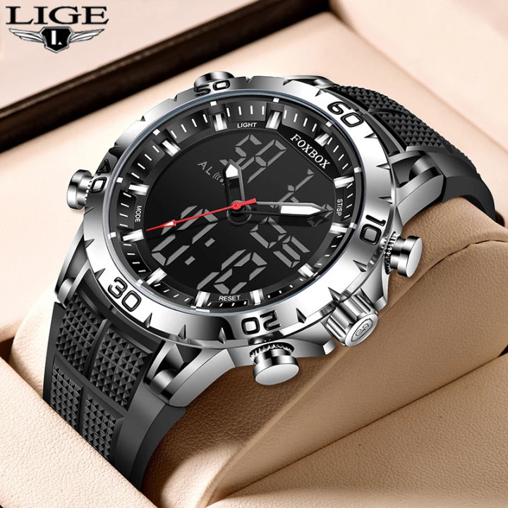 LIGE Sub Brand FOXBOX New Watch For Man Military Sports Outdoor 50M ...