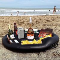 Inflatable Cup Holder Pool Beach Party Snacks Beverage Drink Cup Holder Tray Pool Drinks Stand Floating Bar Pool Accessories