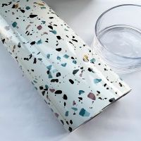 【cw】 Foil Colored Terrazzo Wallpaper for Wall PET Adhesive Proof Stickers Cabinet