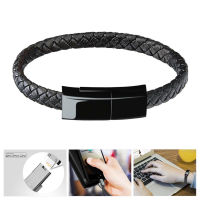 Outdoor Portable Leather Mini Micro USB Bracelet Charger Data Charging Cable Sync Cord For Android Type-C Phone Cable