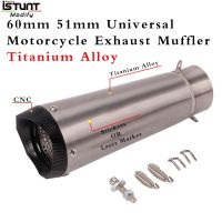 60mm 51mm Universal Motorcycle Exhaust Muffler Titanium alloy Exhaust Escape Motorbike Tail Tube For MT10 CBR1000 S1000RR Z900