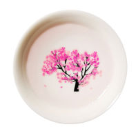 Magic Sakura Sake Cup Color Change with Cold/Hot Water-See Peach Cherry Flowers Bloom Magically Sakura Blossom Tea Bowl