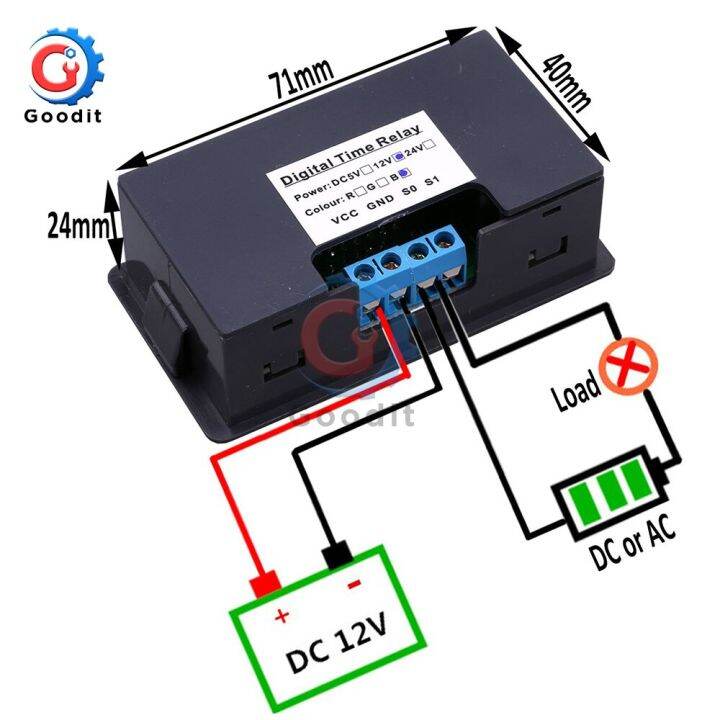 worth-buy-led-รีเลย์หน่วงเวลาเวลาดิจิตอล-ac-110-dc-12v-รอบจอแสดงผลแอลอีดีปุ่มควบคุมเวลาสวิทช์ดีเลย์เวลา