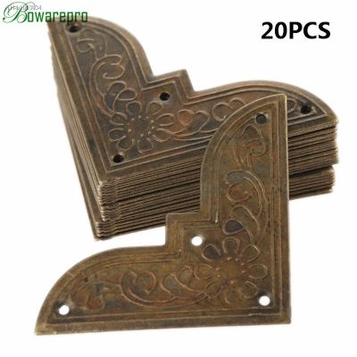 ▧ 44x62MM 20Pcs Antique Corner Protector Book Scrapbook Metal Album Corner Decorative Protector Cover for Wooden Jewelry Gift Box