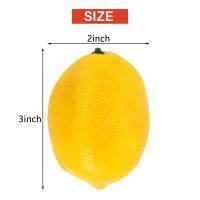 20 Pcs Artificial Lemons Fake Lemons Faux Lemons Fruits in Yellow 3 Inch Long X 2 Inch Wide