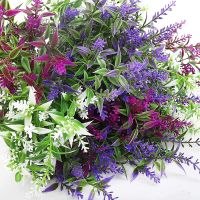 2PCS Artificial Flowers Outdoor UV Resistant for Outdoor Lavender Flowers for Outside Garden Porch Window Hanging Planters Decor Pipe Fittings Accesso