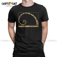 Fibonacci Sequence NUMBERS Golden Ratio ผู้ชาย T เสื้อคณิตศาสตร์การวิเคราะห์ Geek Cool Tees รอบคอเสื้อยืด PLUS ขนาดเสื้อผ้า S-5XL