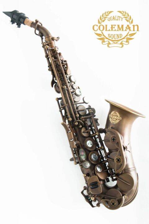 แซกโซโฟน-saxophone-curved-soprano-coleman-cl-335s-antique-red