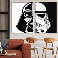 ஐ○✒ อเมริกาภาพยนตร์คลาสสิก Wall Art โปสเตอร์ Jedi Knight ตกแต่งห้องหน้าแรกภาพวาดผ้าใบภาพจิตรกรรมฝาผนังภาพพิมพ์งานศิลปะ