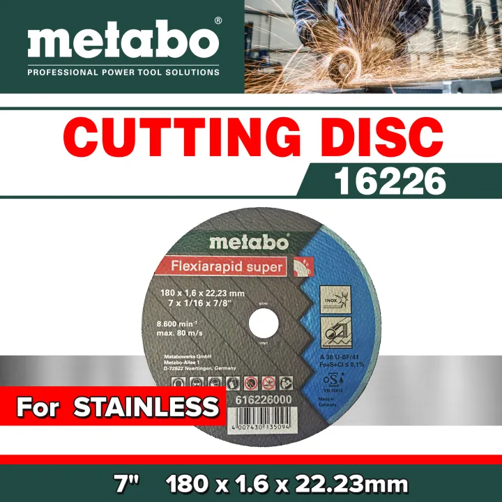 METABO CUTTING DISC 7" FOR STAINLESS MADE IN GERMANY Lazada PH