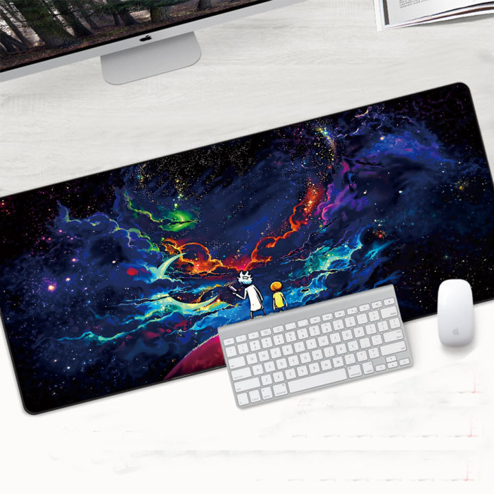 90x40 Starry Sky Universe Art Rubber Mat Gaming Keyboard Mousepad XXL Game Mouse Pad for Office Computer Desk Gaming Accessories