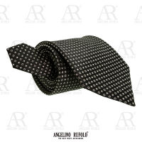 ANGELINO RUFOLO Necktie(NTN-จุดรวม) เนคไทผ้าไหมทออิตาลี่คุณภาพเยี่ยม ดีไซน์ Dot Pattern สีดำ/สีม่วง/สีน้ำตาล/สีเทอร์ควอยซ์/สีส้ม/สีชมพู/สีฟ้า