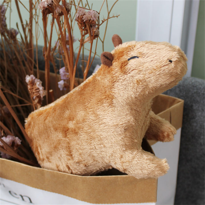 จัดส่งเร็ว17ซม-capybara-หนูตุ๊กตาผ้ากำมะหยี่การ์ตูน-capybara-นุ่มยัดไส้ของเล่นตุ๊กตาสำหรับวันเกิดสำหรับเด็กของขวัญ