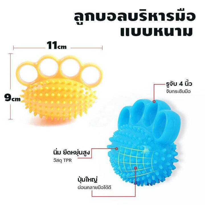 ลูกบอลบริหารมือ-ทรงรักบี้มีปุ่ม-แบบสอดนิ้ว-กายภาพมือ-นิ้ว-เสริมปุ่มกระตุ้นประสาทสมัผัส-ออกกำลังมือ-เสริมแรงบีบ-กายภาพ-ลูกบอลสวมนิ้วมือสําหรับออกกําลังกายความแข็งแรงของนิ้วมือ