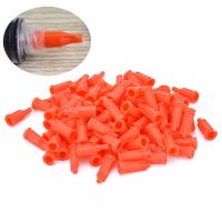 【cw】 100pcs Syringe Tips Caps Injector Dispenser Dispensing Needle Plug Cap Assortment for Storing Glue !