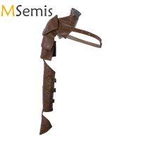 【YF】 MSemis 2PCS Gothic Punk  Leather Warm Arm Shoulder Guard Accessory Metal Rivets Armors Strap Set Protector