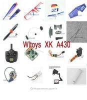 Wltoys XK A430 RC อะไหล่เครื่องบินใบพัดชิ้นส่วนมอเตอร์หลัก ESC ตัวปีกเปลือกหอยกาวเซอร์โวอุปกรณ์ลงจอดตัวควบคุมตัวรับสัญญาณระยะไกล