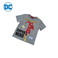 Magic Two Justice League T-Shirt For Kids Gray Colour เสื้อคอกลมพิมพ์ลายจัสติสลีกสำหรับเด็ก สีเทา