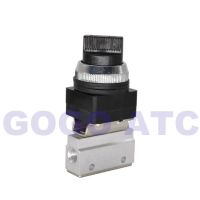 LLJLJ-Gogo Pneumatic 2 Way Air Manual Mechanical Valve Hand Control Valves 1/8 Inch Mov-01/02/03/03a Knob/ Button/roller