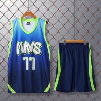 high-quality 【Dec】 Most popular 2022-23Basketball clothes NBA City Jersey Set Dallas Mavericks No.77 Doncic Basketball Clothes for Men Sportswear