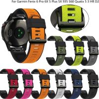 ✽ Quick fit สำหรับ Garmin Fenix ​​6X Pro 5X นาฬิกาซิลิโคน Easyfit สายรัดข้อมือสำหรับ Fenix ​​6 Pro X5 นาฬิกา