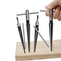 iho✥◆✜  T Handle Tapered Bit Pin Hole Hand Held Reamer 6 Flute Chamfer Reaming Woodworker Cutting Core  5-16mm