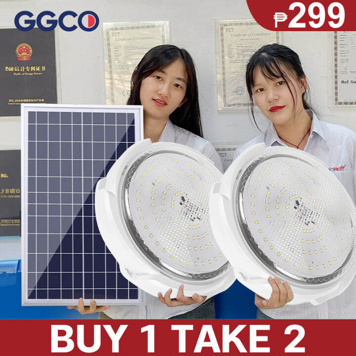 GGCO Solar Ceiling Light Home Indoor LED Ceiling Pendant Light