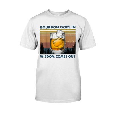 เสื้อยืด พิมพ์ลาย Bourbon สไตล์เรโทร  QF0M
