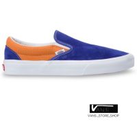 vans.VANS SLIP ON P&amp;C ROYAL BLUE APRICOT BUFF SNEAKERS สินค้ามีประกันแท้