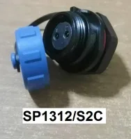 "WEIPU" Connector SP1312/S2C 2pole 13A IP68, cable OD.5-8mm, สายไฟ2sq.mm ตัวเมียแบบติดแท่น