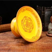 God of Wealth Offering Plate Plate Household Worship Ceramic for Fruit Plate Buddha Front Fruit Plate Buddha Offering Lotus Tribute Plate