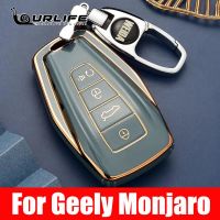 สำหรับ Geely Monjaro Xingyue L 2022 2023ฝาครอบเคสกุญแจรถยนต์กระเป๋ากุญแจชุดอุปกรณ์กุญแจแม่แบบเคสป้องกันรีโมทคอนโทรล