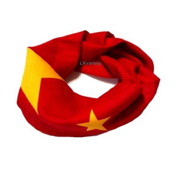 ผ้าลายธงชาติจีน-bandana-china-flag-scarf-chinese-headband