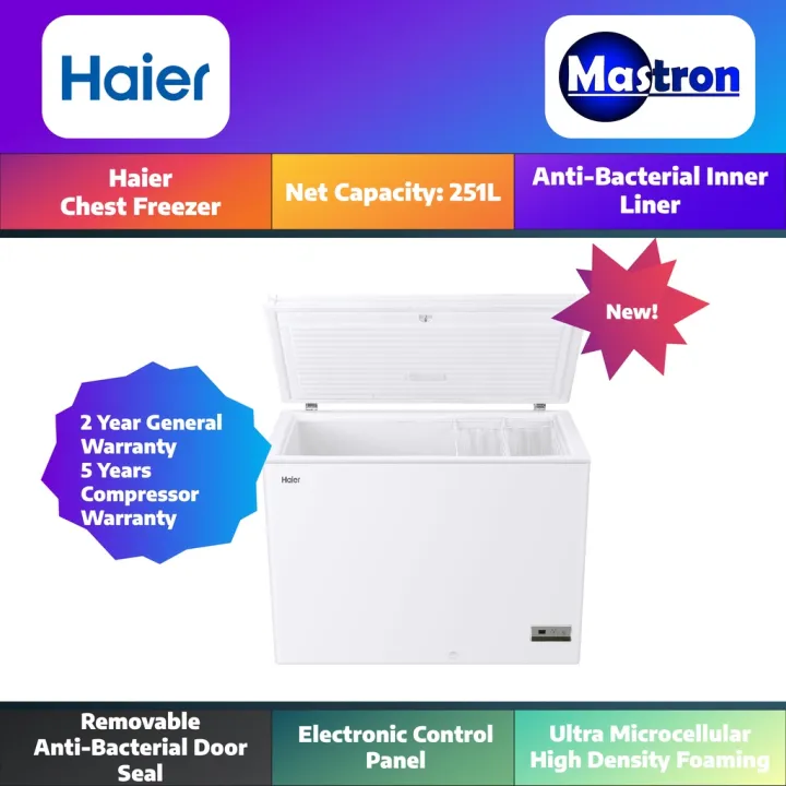 [New Model] Haier Chest Freezer 251L Peti Beku Digital Control