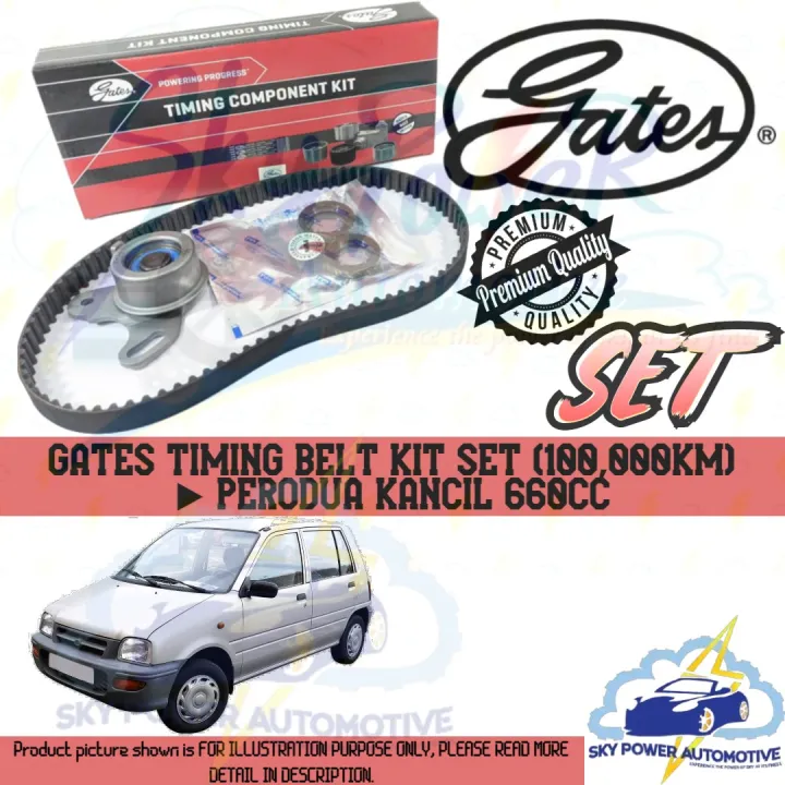 PERODUA KANCIL 660CC GATES TIMING BELT KIT SET (100,000KM) Lazada