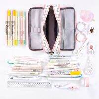 Students Large Capacity Pencil Case Kawaii School Pen Case Supplies Pencil Storage Bag Pencil Cases Big Pen Box Pouch Stationery Pencil Cases Boxes