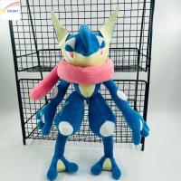 HILBAT Battletoads ของเล่นตุ๊กตา greninja ขนาดใหญ่ greninja ตุ๊กตาผ้าพลัฌ ตุ๊กตากบนินจา ของเล่นยัดไส้ greninja สีฟ้าสีฟ้า ของขวัญแฟนๆ