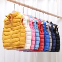 Kids Vest Coat Autumn Winter Ultra Light White Duck Down Jackets for Boys Girls Sleeveless Waistcoats Kids Fluffy Warm Snowsuit